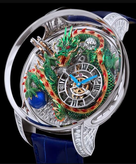 Review Jacob & Co ASTRONOMIA ART GREEN DRAGON AT802.30.DR.UA.ABALA Replica watch - Click Image to Close